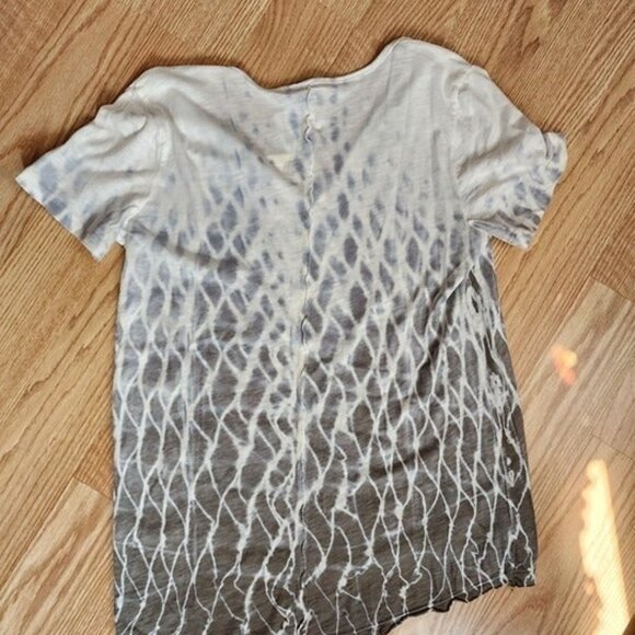 XCVI NWT Anya Tee in White and Gray with Jemma Cotton Jersey Light weight T Shir - Picture 5 of 9